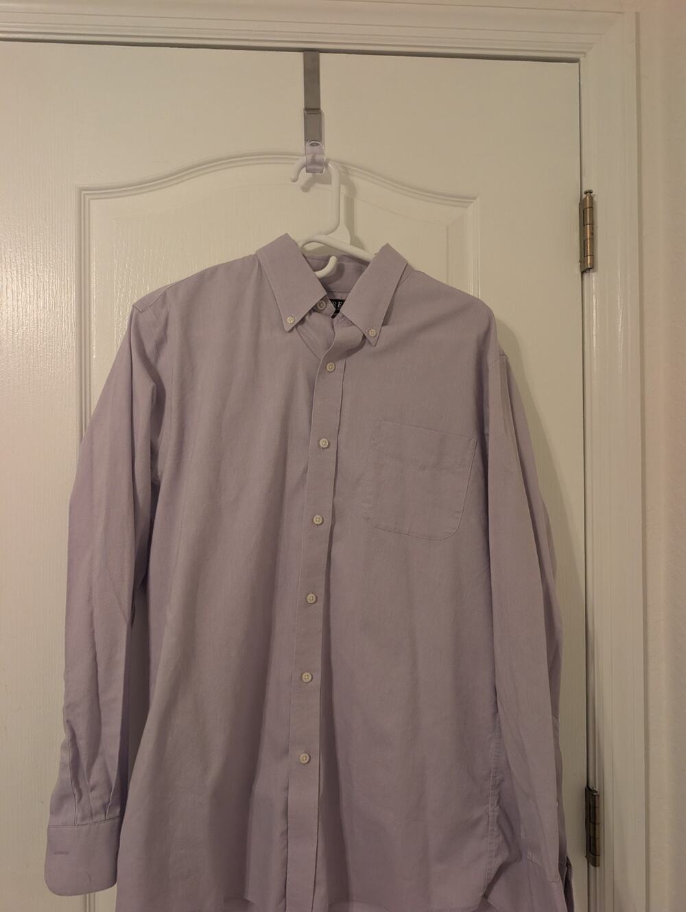 Lauren By Ralph Lauren Slim Fit Stretch No-Iron Dress Shirt Lilac 16.5 34/35